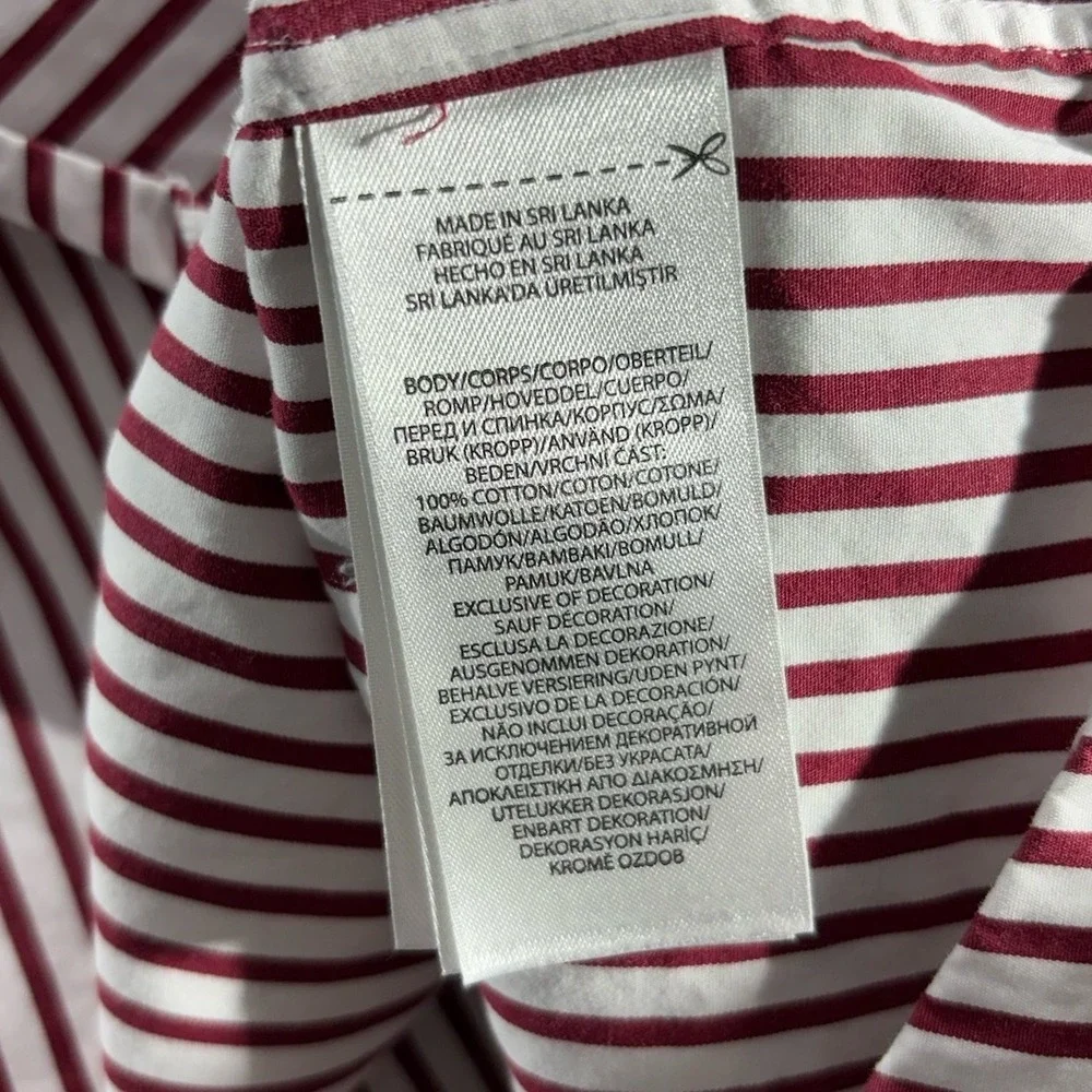 Polo Ralph Lauren Shirt Mens 2XL Classic Fit Red White Striped Button Down